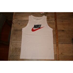 Nike Tank‎ Top Kids Large White New Futura Logo Sleeveless Athletic FV5325-100